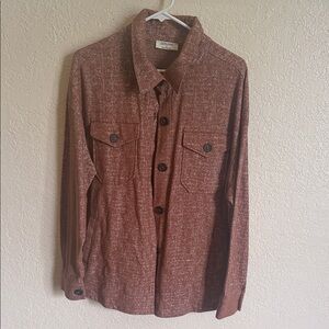 Zenana Outfitters Brown Button-Up Shirt
